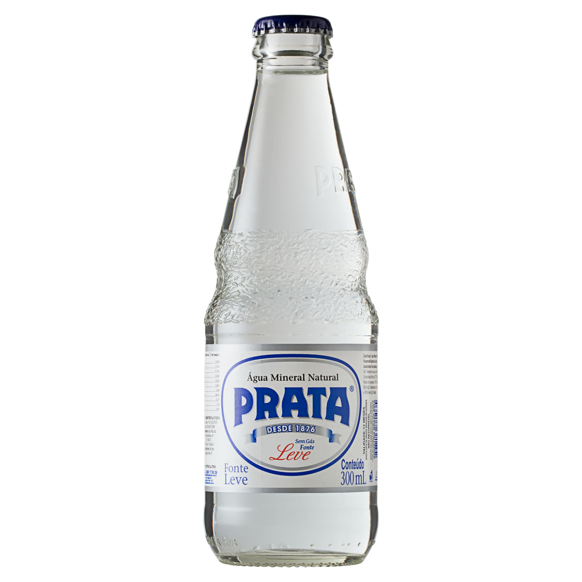 Água Mineral Natural sem Gás Prata Garrafa 300ml