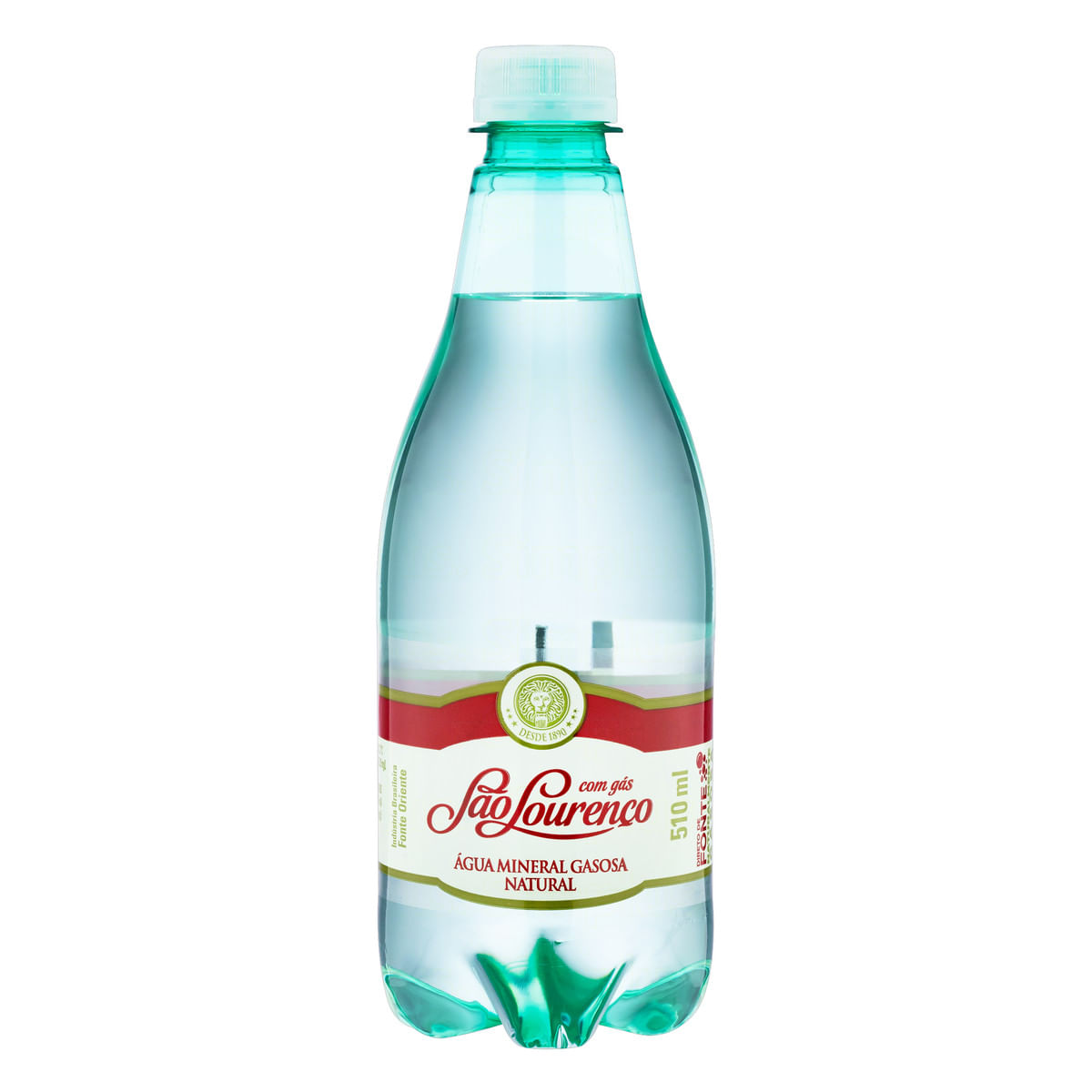 Água Mineral Natural com Gás São Lourenço Garrafa 510ml