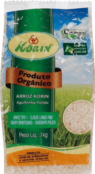 Arroz Agulhinha Polido Tipo 1 Orgânico Korin Pacote 1kg