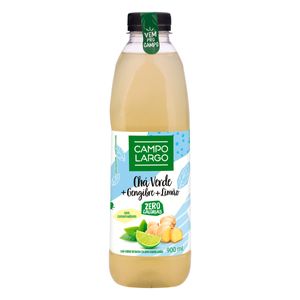 Chá Verde Gengibre & Limão Zero Açúcar Campo Largo Garrafa 900ml