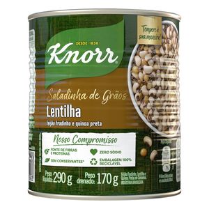 Lentilha em Conserva Zero Sódio Knorr Saladinha de Grãos Lata 170g