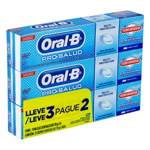 Creme Dental Menta Suave Oral-B Escudo Antiaçúcar Caixa 3 Unidades 70g