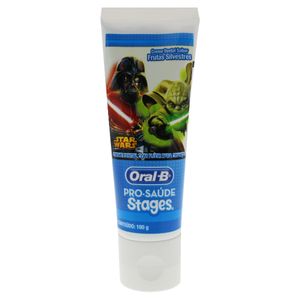 Creme Dental Infantil com Flúor Frutas Silvestres Star Wars Oral-B Pro-Saúde Stages Bisnaga 100g