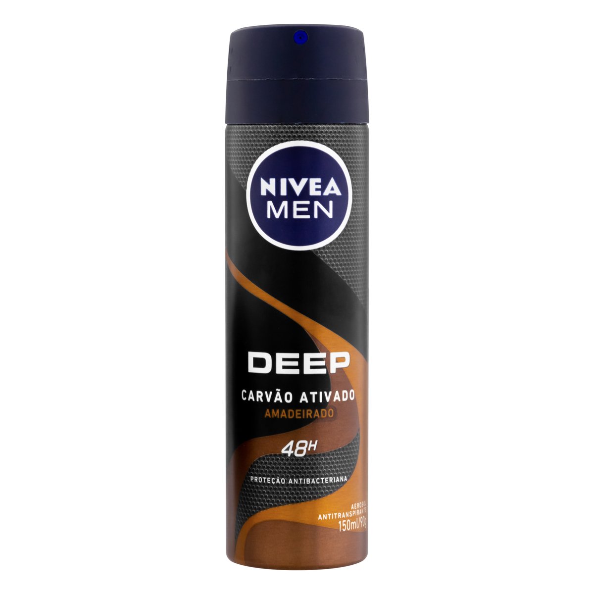 Antitranspirante Aerossol Carvão Ativado Amadeirado Nivea Men Deep 150ml
