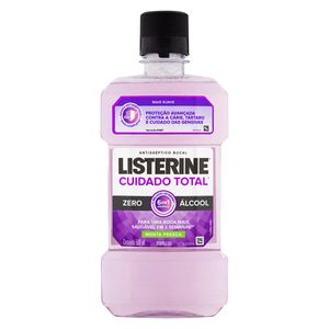 Enxaguante Bucal Antisséptico Zero Álcool Menta Fresca Listerine Cuidado Total Frasco 500ml