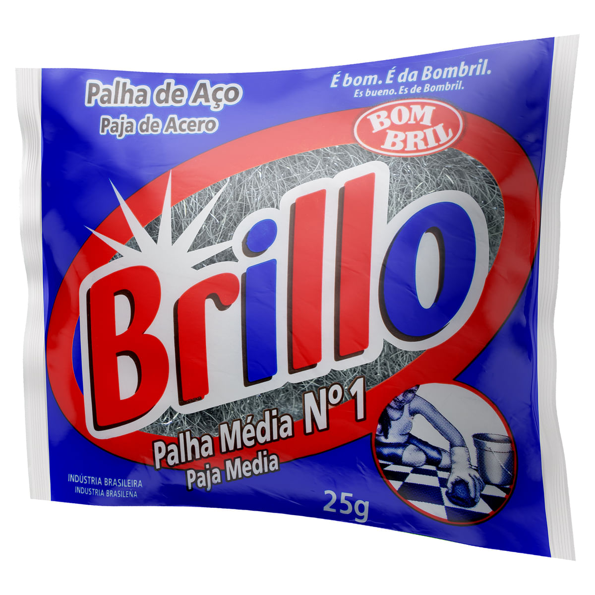 Esponja Aço Média nº 1 Bom Bril Brillo 25g