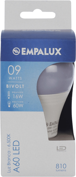 Lâmpada Empalux Led Branca A60 9WATTS Bivolt Unidade