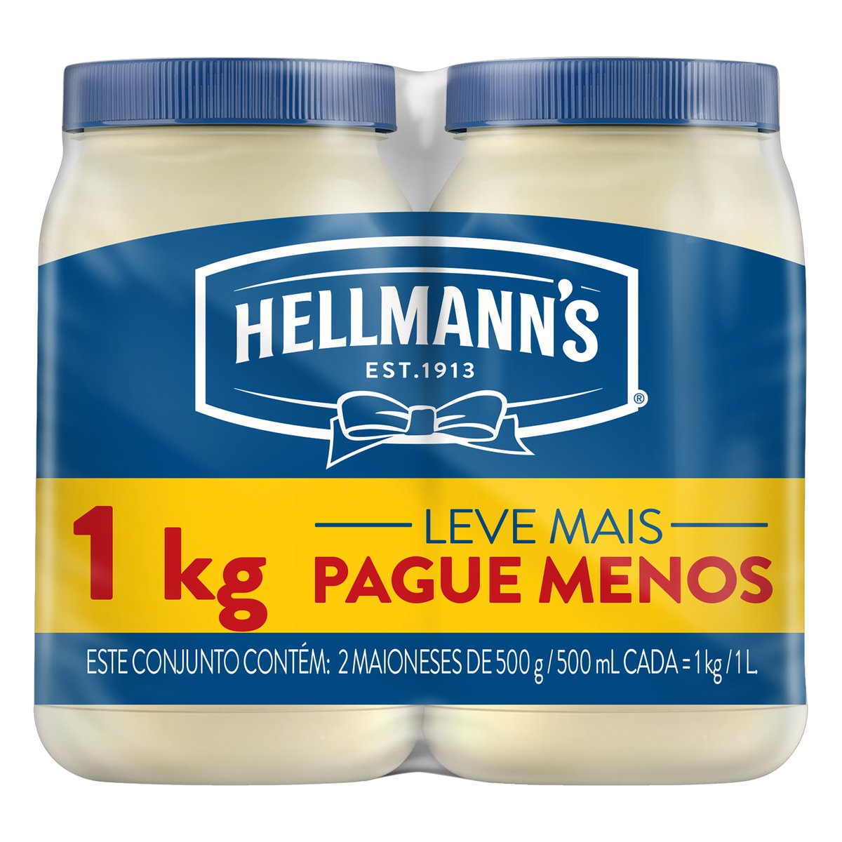 Maionese Hellmanns 2 Unidades 500g