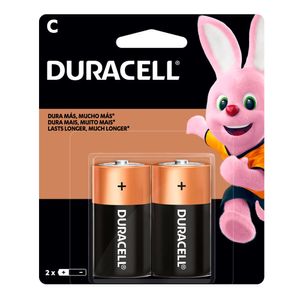 Pilha Duracell Alcalina Média MN1400B2 1,5V 2 Unidade