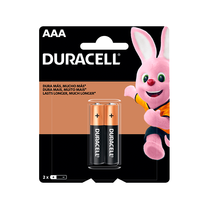 Pilha Duracell Alcalina AAA MN2400B2  1,5V 2 Unidades