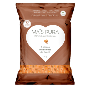 Pipoca Artesanal Mais Pura Caramelo e Flor de Sal 150g