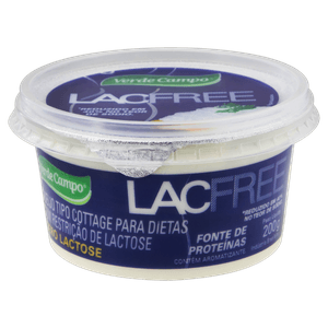 Queijo Cottage Zero Lactose Verde Campo Lacfree Pote 200g