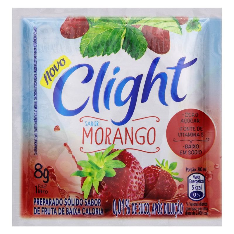 refresco_em_po_morango_zero_accar_clight_pacote_8g