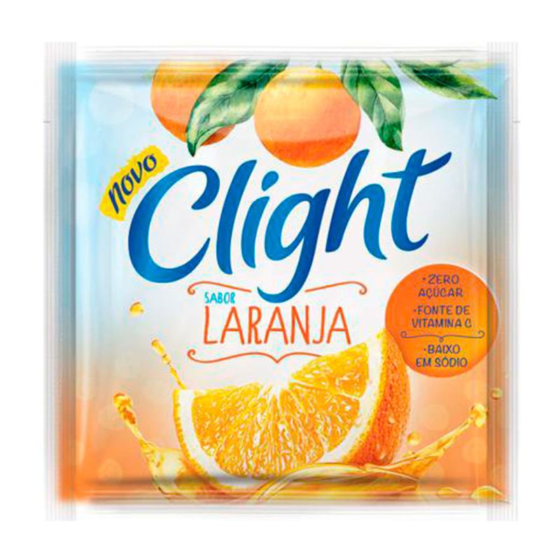 refresco_em_po_laranja_zero_accar_clight_pacote_8g