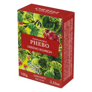 Sabonete em Barra Gerânio Bourbon Phebo Caixa 100g