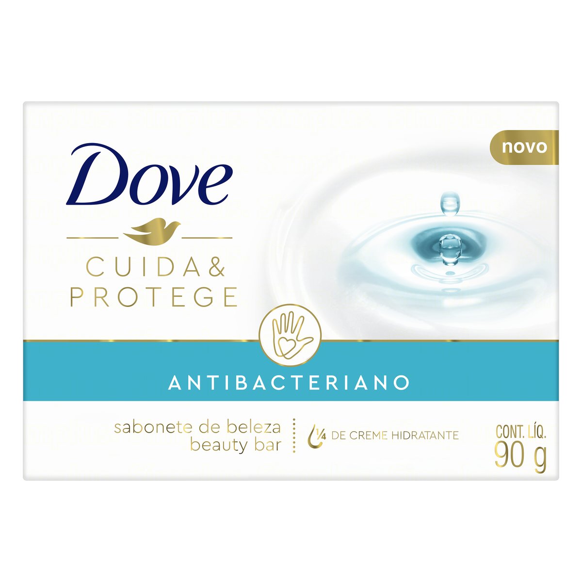 Sabonete em Barra Antibacteriano Dove Cuida & Protege Caixa 90g