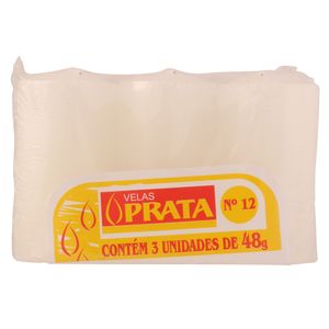 Vela Prata Branca N 12 3 U