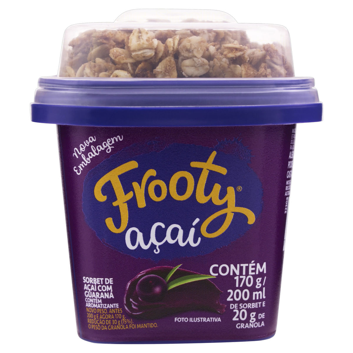 Açaí com Granola e Guaraná Frooty 200ml