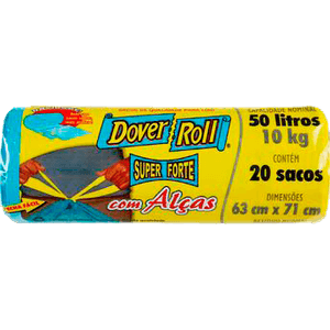 Saco Dover Roll de Lixo Super Forte 50 Litros Com 20 Unidades