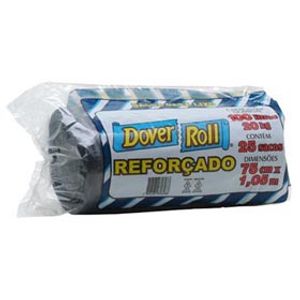 Saco de Lixo Dover Roll Preto Básico Reforçado 100L 1U