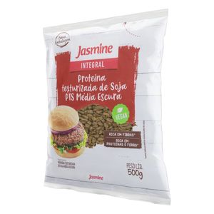 Proteína Texturizada de Soja Média Escura Jasmine Pacote 500g