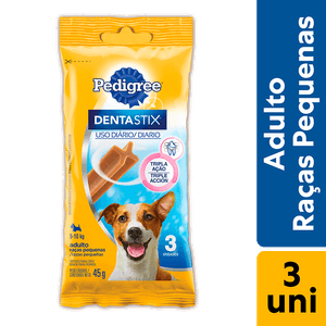 Petisco Pedigree Dentastix para Cães Adultos Raças Pequenas 45g 3 Unidades