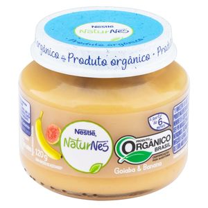 Papinha Orgânica Goiaba & Banana Nestlé Naturnes Vidro 120g