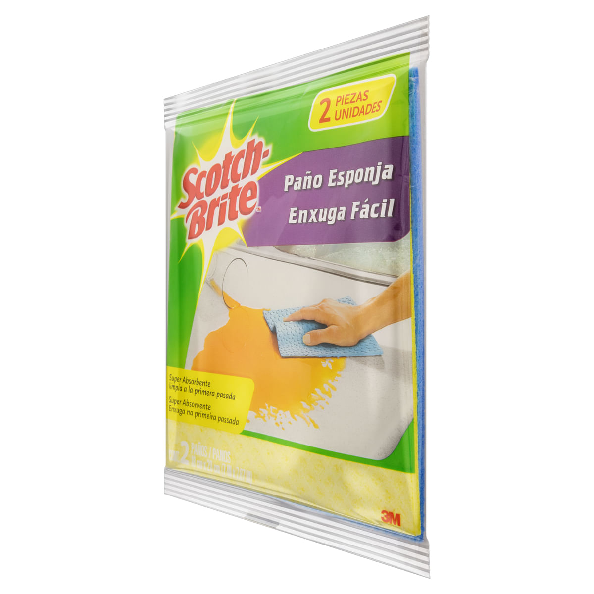 Pano Enxuga Fácil Scotch-Brite 18cm x 20cm 2 Unidades