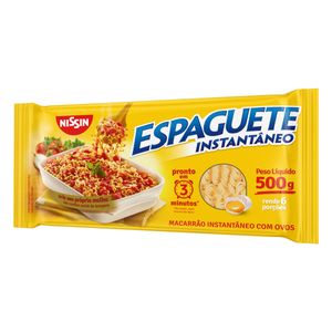 Macarrão Instantâneo Espaguete Nissin 3 Minutos Pacote 500g