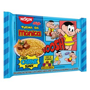 Macarrão Instantâneo Carne Suave Turma da Mônica Nissin Miojo Pacote 85gr