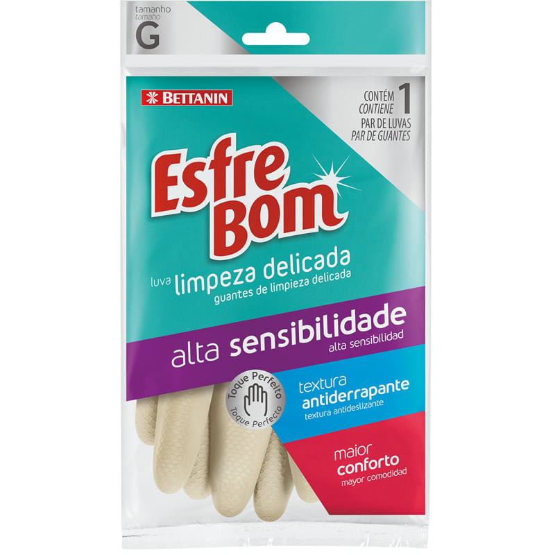 Luvas Esfrebom Limpeza Delicada Tamanho G Unidade