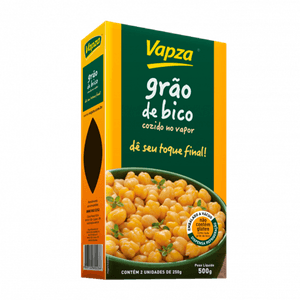 Grão de Bico Cozido a Vapor Longa Vida Vapza 500g