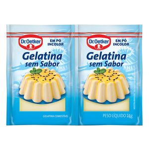 Gelatina em Pó Dr. Oetker Sem Sabor InColor  24g