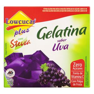 Gelatina em Pó com Stevia Uva Zero Açúcar Lowçucar Plus Caixa 10g