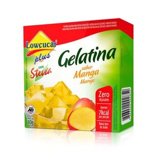 Gelatina Pó com Stevia Manga Zero Açúcar Lowçucar Plus Caixa 10g