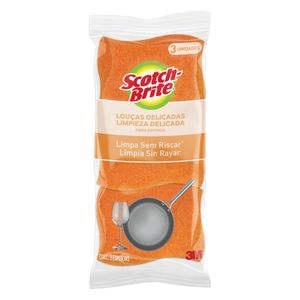 Esponja Não Risca Laranja Scotch-Brite 3 Unidades