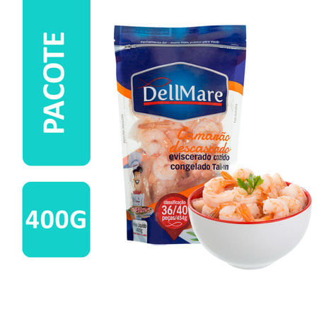 Camarão Descascado Dellmare Pré-Cozido Congelado 400 g