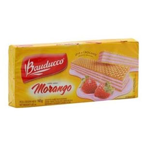 Biscoito Wafer Bauducco Morango 140g