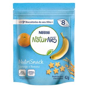 Biscoito Laranja e Banana Nestlé Naturnes NutriSnack Pouch 42g