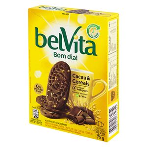 Biscoito Integral Cacau & Cereais Belvita Caixa 75g 3 Unidades