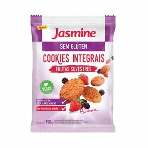 Biscoito Cookie Integral Frutas Silvestres sem Glúten Jasmine Pacote 150g