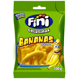 Bala de Gelatina Fini Bananas 90g