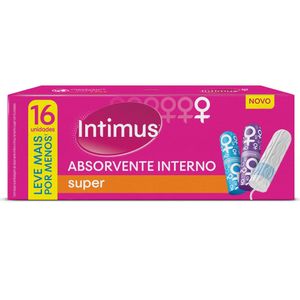 Absorvente Interno Super Intimus Caixa Leve 16 Pague 15 Unidades