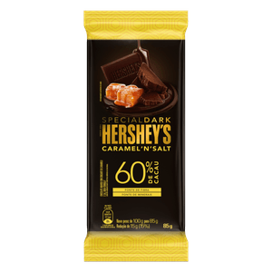 Chocolate Amargo 60% Cacau Caramel 'n' Salt Hershey's Special Dark Pacote 85g