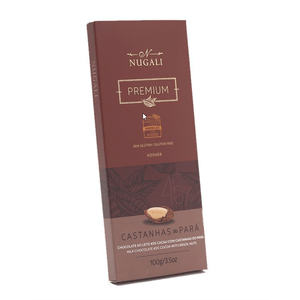 Chocolate Nugali Premium com Castanha do Pará 100g
