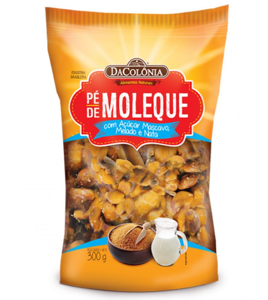 Pé de Moleque com Açúcar Mascavo e Melado DaColônia 300g