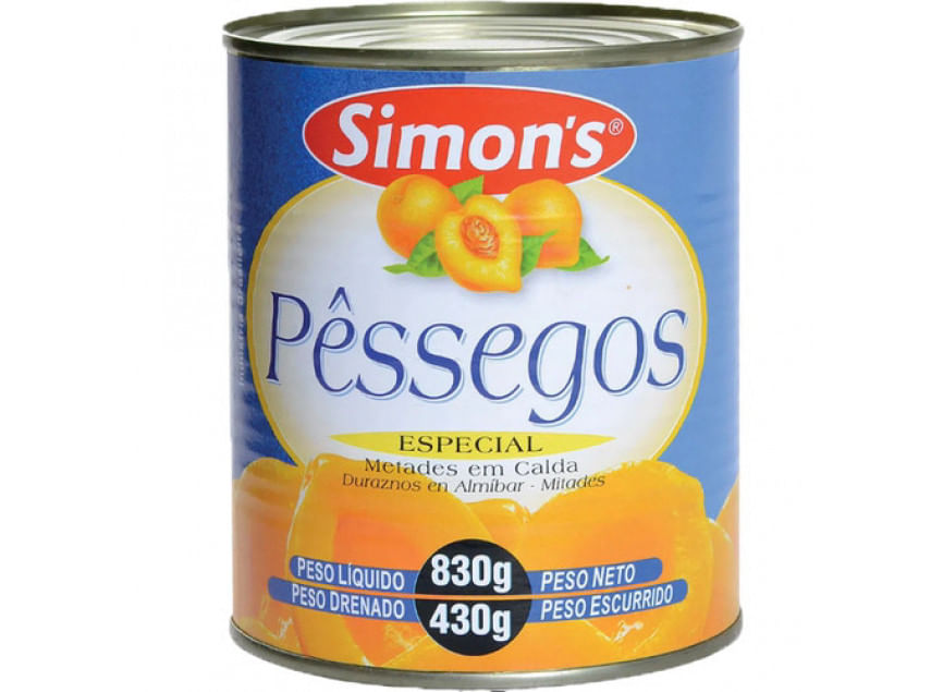 Pêssego em Calda Metades Simons 400g