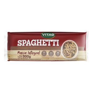 Massa De Trigo Integral Spaghetti Vitao Pacote 500g