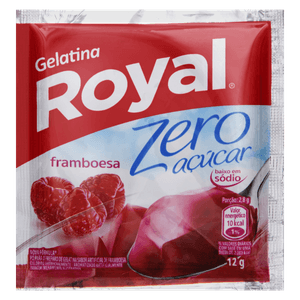 Gelatina Pó Framboesa Zero Açúcar Royal Pacote 12g