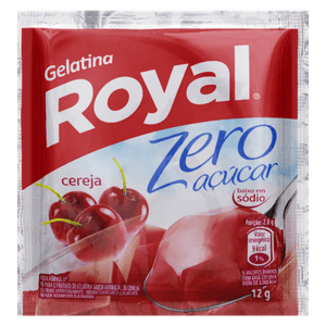 Gelatina Pó Cereja Zero Açúcar Royal Pacote 12g